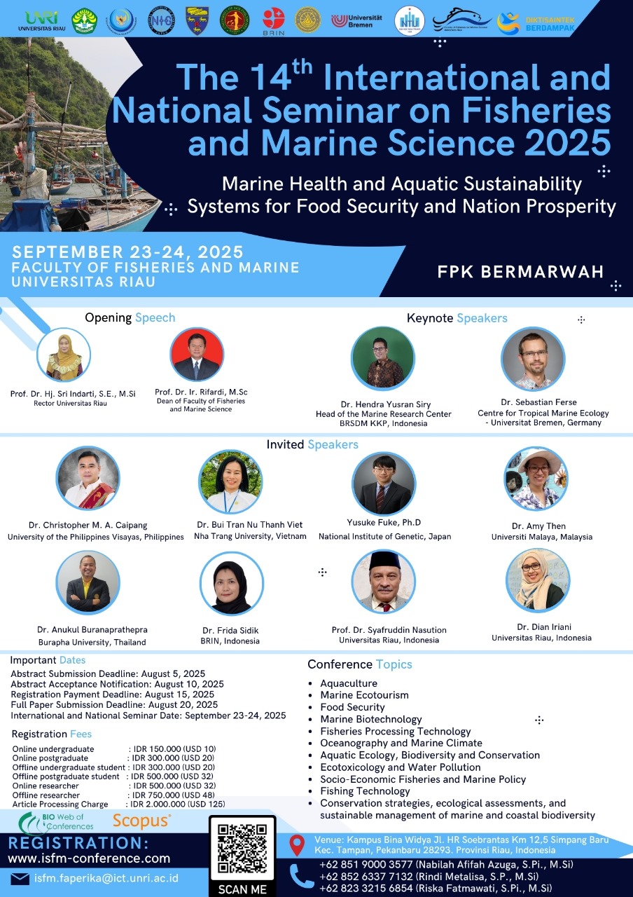 Call for Papers! The 14th International and National Seminar on Fisheries and Marine Science (ISFM XIV 2025)