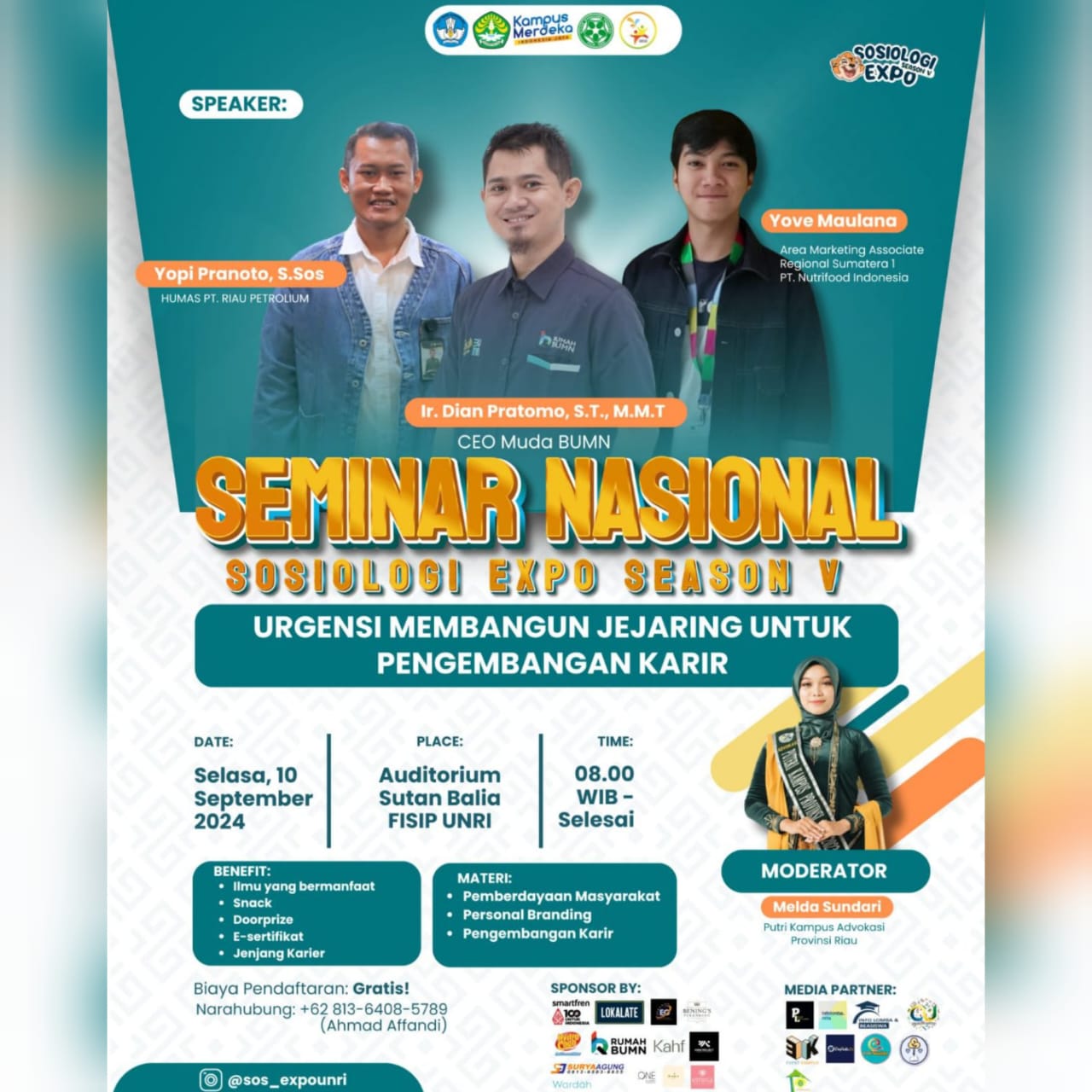 Seminar Nasional Sosiologi Expo : Urgensi Membangun Jejaring Untuk Pengembangan Karir