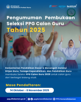 Pendaftaran PPG Calon Guru 2025 Dibuka