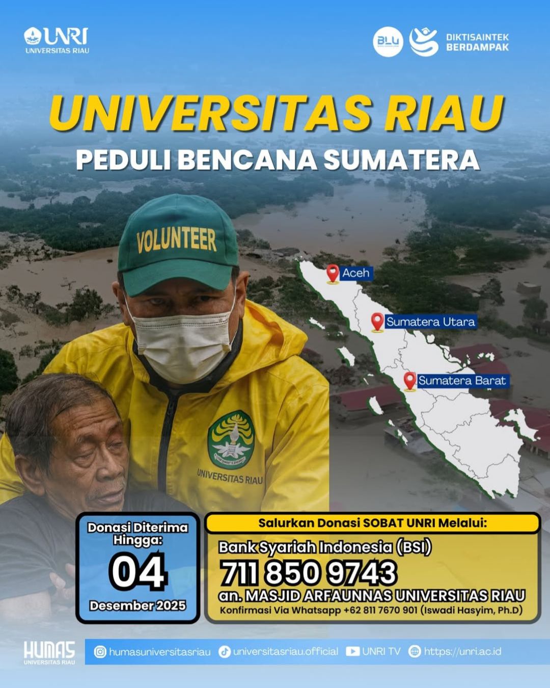 UNRI PEDULI BENCANA SUMATERA