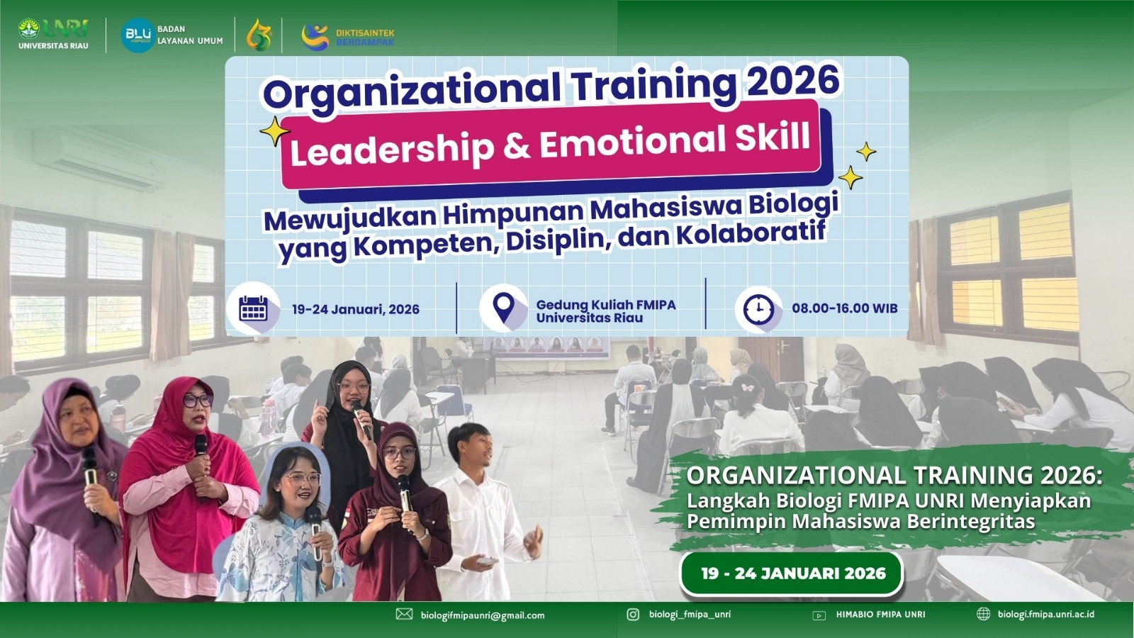 Organizational Training 2026: Langkah Biologi FMIPA UNRI Menyiapkan Pemimpin Mahasiswa Berintegritas