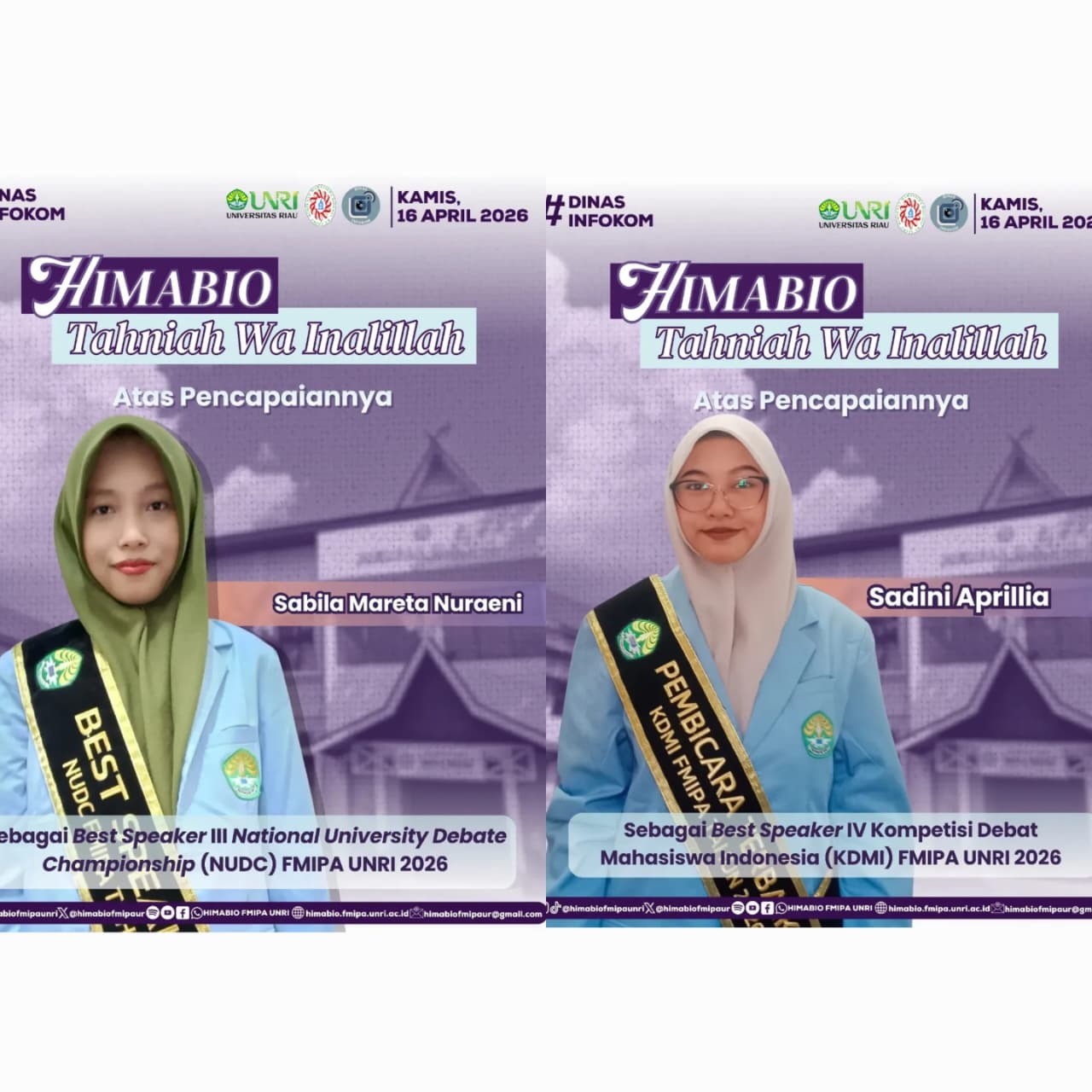 Mahasiswa Biologi FMIPA UNRI Raih Prestasi Terbaik di Ajang Debat Mahasiswa