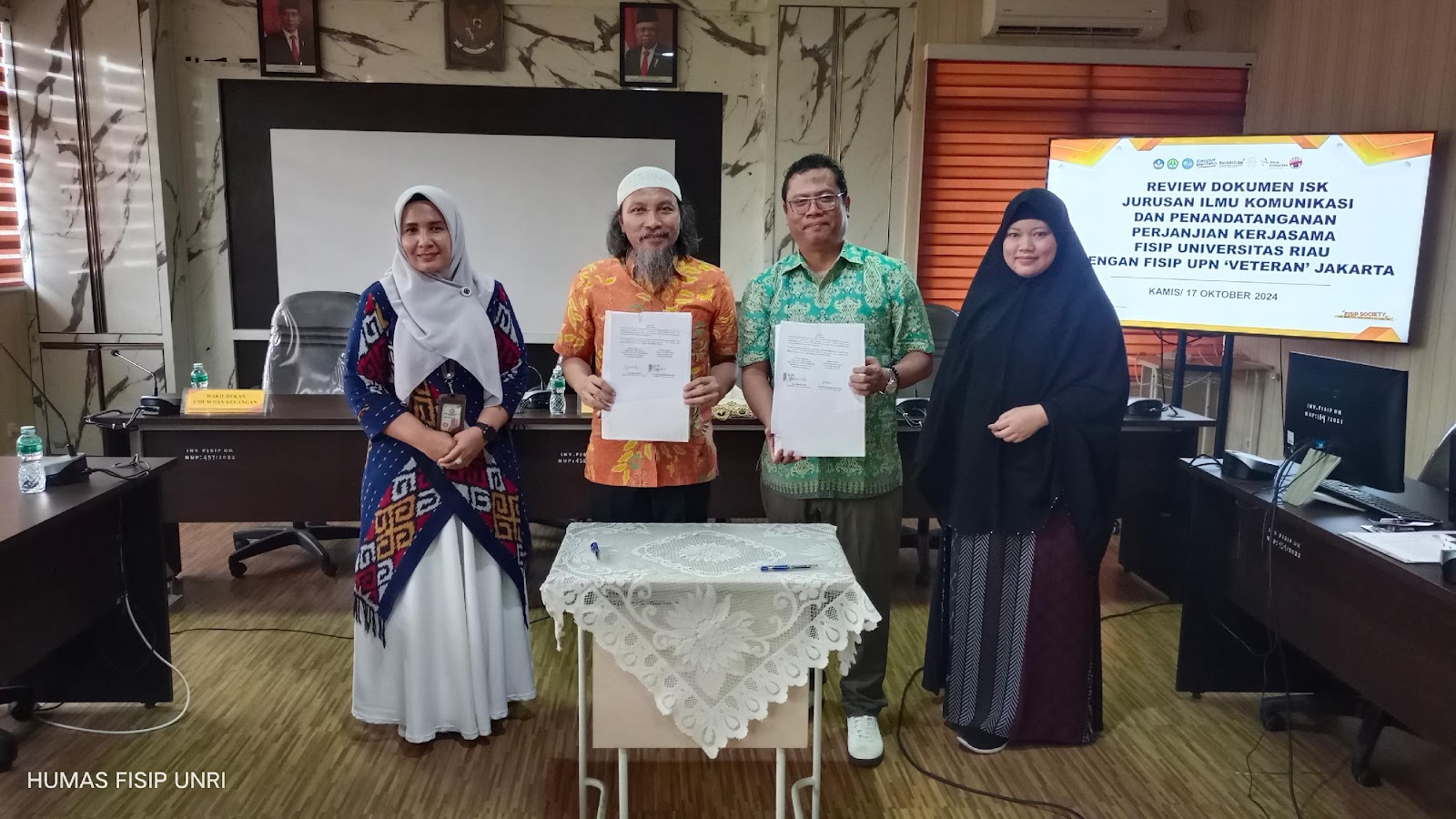 FISIP Universitas Riau dan FISIP UPN "Veteran" Jakarta Tandatangani Perjanjian Kerjasama