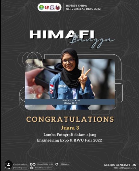 Mahasiswa S1 Fisika telah meraih Juara 3 dalam ajang Engineering EXPO & KWU Fair 2022