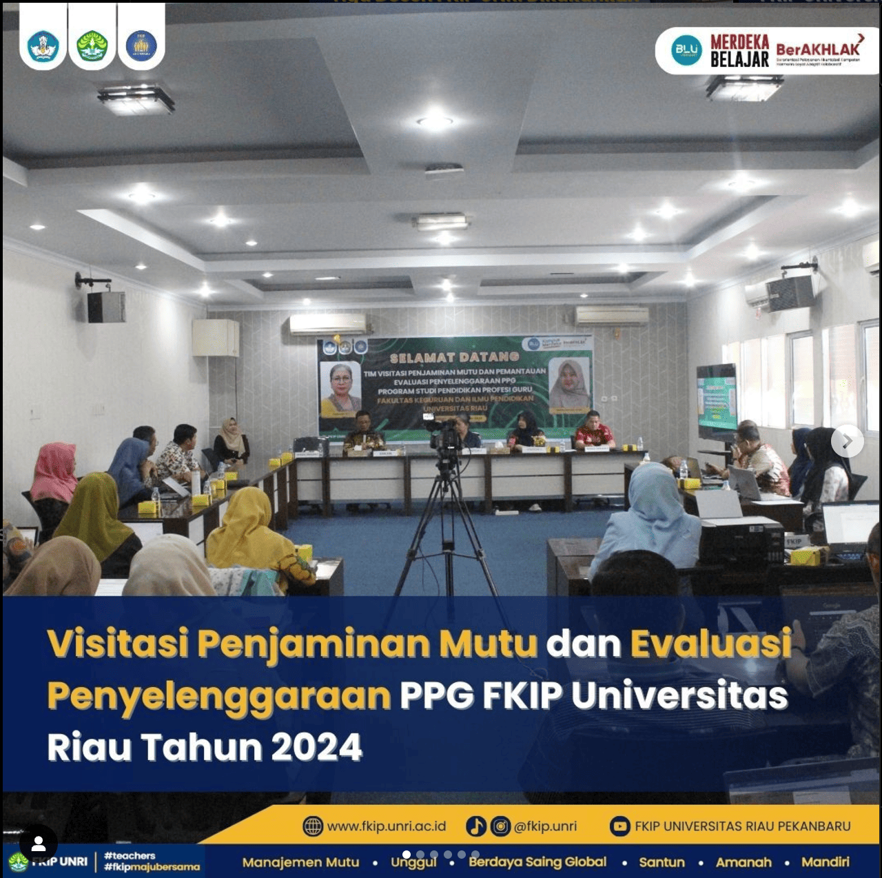 Visitasi Penjaminan Mutu dan Evaluasi Penyelenggaraan PPG FKIP Universitas Riau Tahun 2024